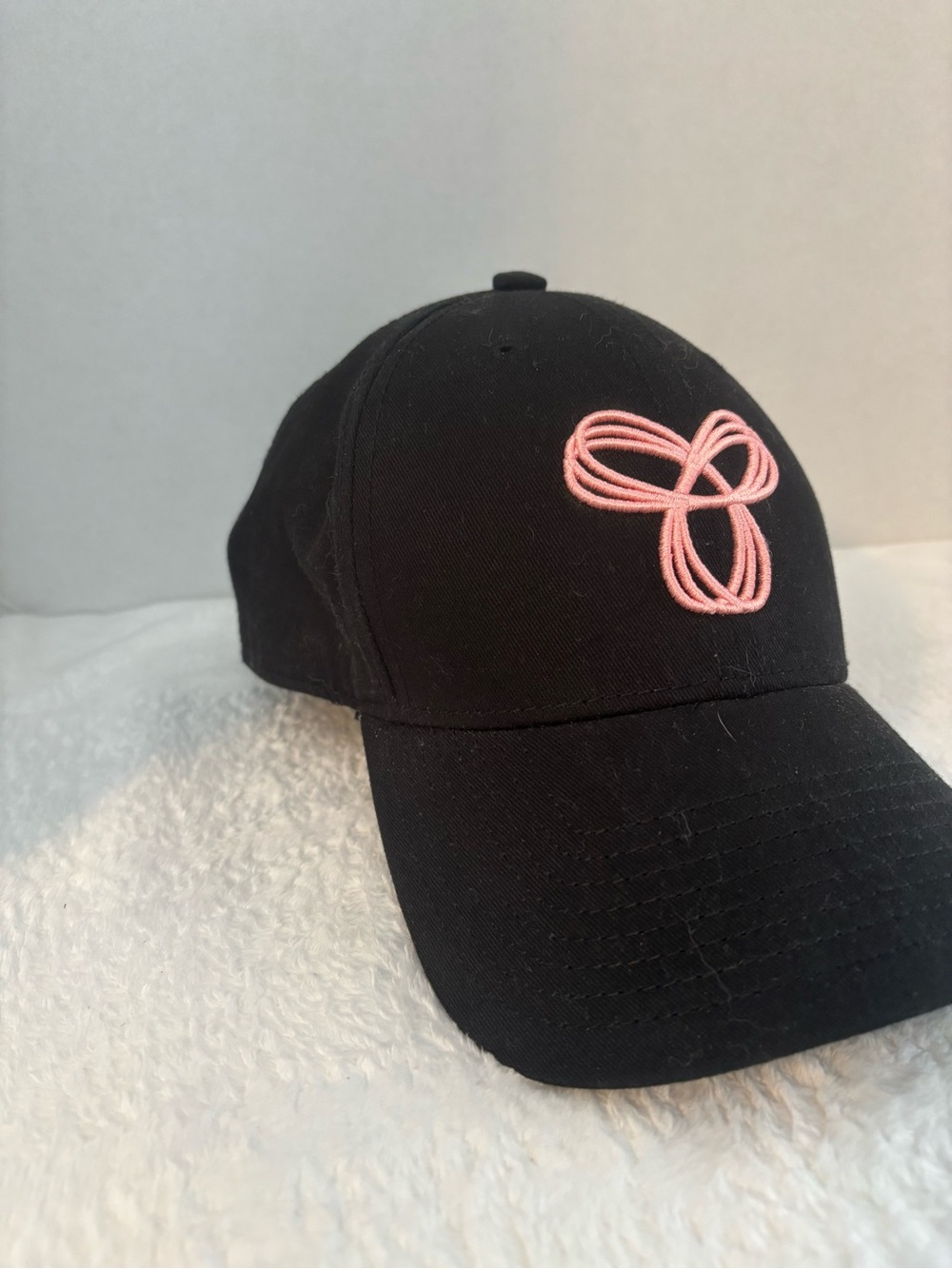 TNA Black Baseball Cap with Pink Embroidered Logo
